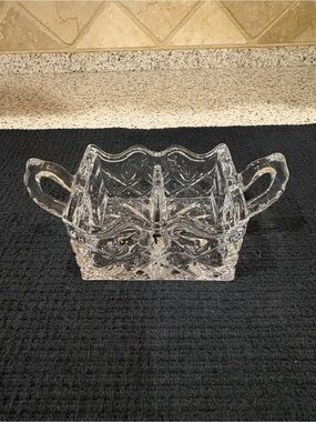 Shannon Crystal Divided Holder Baroque Style for Sugar Packets by Godinger